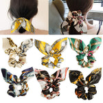 Load image into Gallery viewer, Pearl Pendant Big Scrunchie Bow Hair Tie Women N6H192