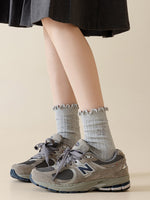 Load image into Gallery viewer, Ruffle Trim Slouch Socks Women N6C155