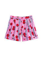 Load image into Gallery viewer, Bow Detail Print Short Sleeve Shorts Set N6F203