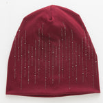 Load image into Gallery viewer, Double Layer Cotton Rhinestone Beanie Women N6H227