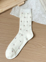 Load image into Gallery viewer, Floral Mesh Mid-Calf Socks Women N6C176