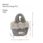 Load image into Gallery viewer, Faux Wool Tote Bag Women Plush Hand Carry S5P732