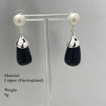 Load image into Gallery viewer, Pearl Drop Earrings Vintage Elegant Simple Dangle S5P887