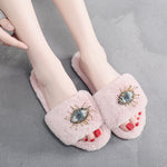 Load image into Gallery viewer, Googly Eyes Plush Slippers Women Indoor Outdoor M5A286