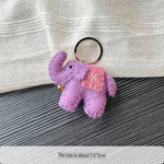 Load image into Gallery viewer, Cute Felt Elephant Keyring Pendant Baby Shower Gift N6G003