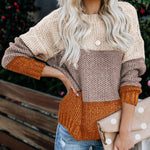 Load image into Gallery viewer, Color Block Pullover Sweater Women Multiple Colors N5A591