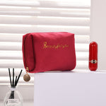 Load image into Gallery viewer, Fur Embroidery Makeup Bag Travel Organizer Women N6B114