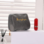 Load image into Gallery viewer, Fur Embroidery Makeup Bag Travel Organizer Women N6B114