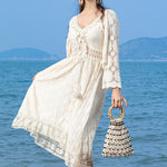 Load image into Gallery viewer, Handwoven Maple Bead Bamboo Hdl Woven Bag Women S5P965