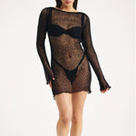 Load image into Gallery viewer, Sexy Knit Hollow Out Beach Cover Up Dress Women N6A059