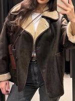 Load image into Gallery viewer, Faux Shearling Jacket Women Multiple Colors N5A553