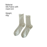Load image into Gallery viewer, Silk Mesh Ruffle Socks Women N6C164