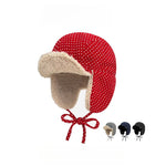 Load image into Gallery viewer, Polka Dot Reversible Ear Flap Hat Faux Shearling M5A312