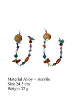 Load image into Gallery viewer, Bohemian Beaded Fringe Earrings Natural Stone Dangle N6A208