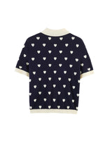 Load image into Gallery viewer, Sweet Heart Jacquard Knit Polo Cardigan Women Fashion N6G159
