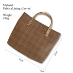 Load image into Gallery viewer, Plaid Handheld Tote Bag Women Thickened Leather S5P660