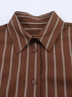 Load image into Gallery viewer, Striped Loose Collared Shirt Women N6C101