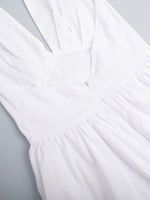 Load image into Gallery viewer, Tie-Waist V-Neck Flared Maxi Dress Women N6D120