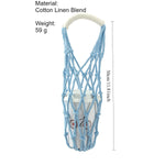 Load image into Gallery viewer, Handmade Cotton Linen Water Bottle Mesh Bag N6G086