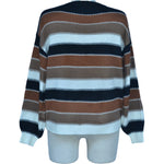 Load image into Gallery viewer, Splice Design Sweater Women Black Casual Long Sleeve N5A912