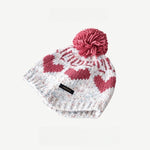 Load image into Gallery viewer, Color Block Heart Pom Knit Beanie Women M5A311