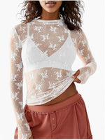 Load image into Gallery viewer, Sexy Sheer Lace Mesh Top Women Layering N6A195