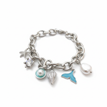 Load image into Gallery viewer, Ocean Charm Bracelet Adjustable Pearl Chain N6A144