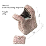 Load image into Gallery viewer, Leopard Print Faux Fur Bucket Bag Women S5P737