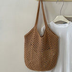 Load image into Gallery viewer, Openwork Cotton Woven Tote Multi-Color S5P283