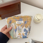 Load image into Gallery viewer, Womens Floral Textured Polyester Cosmetic Bag N6K113
