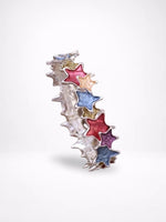 Load image into Gallery viewer, Enamel Asymmetrical Star Stretch Bangle Women N6C216