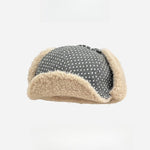 Load image into Gallery viewer, Polka Dot Reversible Ear Flap Hat Faux Shearling M5A312