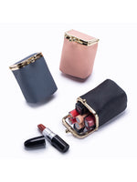 Load image into Gallery viewer, Genuine Leather Pebble Frame Purse Lipstick Organizer N6B197