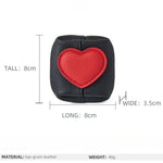 Load image into Gallery viewer, Top Grain Leather Heart Coin Purse Women Portable S5P935