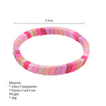 Load image into Gallery viewer, Geometric Links Cuff Enamel Steel Elastic Adjustable S5P143