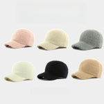 Load image into Gallery viewer, Faux Rabbit Fur Baseball Cap Women Soft Warm Knit N6G201