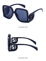 Load image into Gallery viewer, Square Sunglasses with Embellished Temple Women N6B213