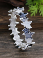 Load image into Gallery viewer, Enamel Asymmetrical Star Stretch Bangle Women N6C216