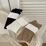Load image into Gallery viewer, Solid Color Ribbed Crew Socks Women Cotton Stackable M5A309