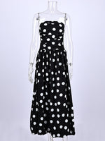 Load image into Gallery viewer, Polka Dot Strapless High Waist Bodycon Dress N6E168