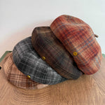 Load image into Gallery viewer, Vintage Beret Plaid Oversized Pumpkin Hat Women N6H232