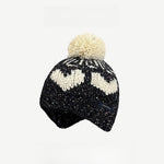 Load image into Gallery viewer, Color Block Heart Pom Knit Beanie Women M5A311