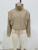 Load image into Gallery viewer, Zip Detail Long Sleeve Windbreaker Jacket Women N6D123