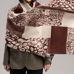 Load image into Gallery viewer, Leopard Faux Cashmere Scarf Women Warm Poly Cape M5A328