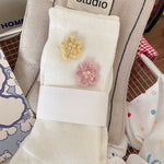Load image into Gallery viewer, Pearl Flower Fresh Mid-Calf Socks Women Soft Cotton N6H037
