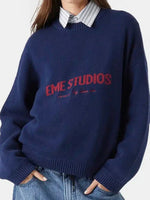 Load image into Gallery viewer, Letter Jacquard Knit Sweater Women Multiple Colors N5A504