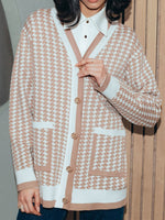 Load image into Gallery viewer, Houndstooth V-Neck Cardigan Women Multiple Colors N5A535