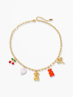 Load image into Gallery viewer, Anti Fade Bear Cherry Bow Pearl Necklace Women N6A201