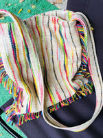 Load image into Gallery viewer, Colorful Stripe Fringe Tote Bag Women N6B107