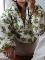 Load image into Gallery viewer, Polar Fleece Floral Sweatshirt Women Multiple Colors N5A509